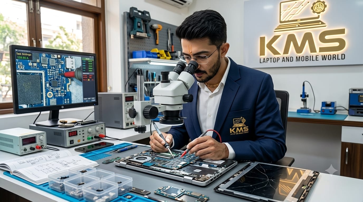 KMS Certified Technician performing precision Lenovo Legion Pro 5i / 5 (16") High-Capacity Long-Life Battery Replacement Service repair at Chinnakada Beach Road Lab, Kollam